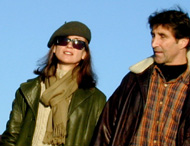 people at the beach in winter