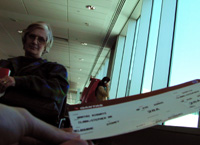 mum and the plane ticket