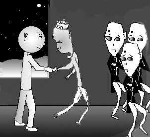 You shook the alien's hand